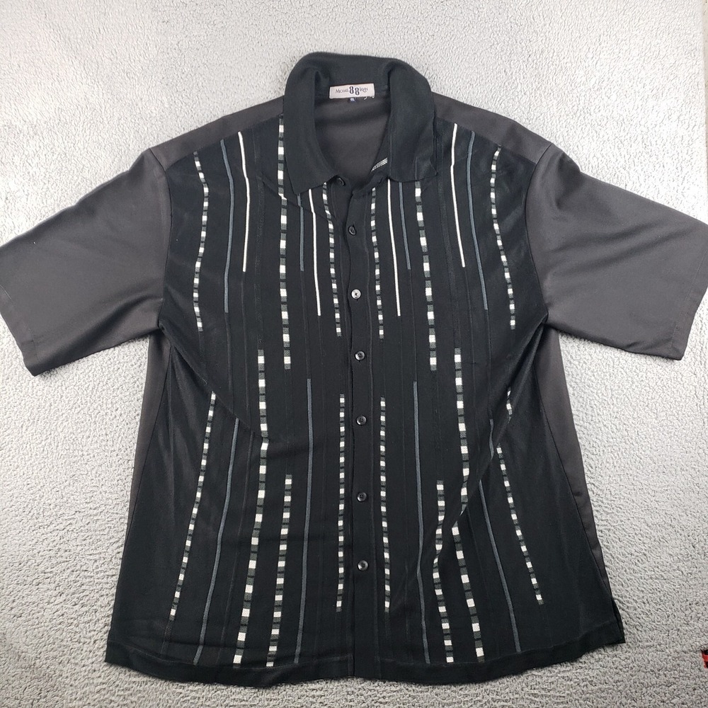 Michael Irvin 88 Button Shirt Men 4XL Rayon Short Sleeve Party Club Bowling